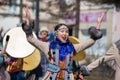 Dancing young woman. Music and dances of the indigenous peoples of Siberia and the Russian Far East