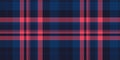 Magazine check textile tartan, mexican vector texture seamless. Skirt plaid pattern background fabric in dark and blue colors Royalty Free Stock Photo