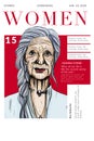 Magazine cover with beautiful old lady portrait Royalty Free Stock Photo
