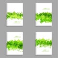 Magazine Cover with leaves, triangles. Royalty Free Stock Photo