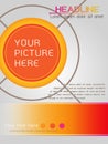 Magazine Cover Template Design in Orange Theme