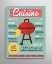 Magazine cover template. Food blogging layer