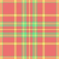 Magazine fabric texture check, shape background vector plaid. Plain seamless textile tartan pattern in red and green colors