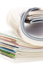 Magazine isolated over white Royalty Free Stock Photo