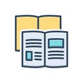 Color illustration icon for Magazines, periodicals and journal