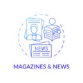 Magazines and news concept icon