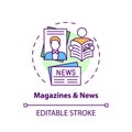 Magazines and news concept icon