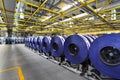 magazines on roll in a large print shop for production of newspapers & magazines - interieur of a industry company