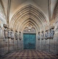 Door and sculptures of the Ten Virgins at the Gate of Paradise at Magdeburg Cathedral - - Magdeburg, Germany