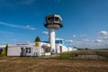 Irport Magdeburg-City EDBM with Airport Buildings and  control tower Royalty Free Stock Photo