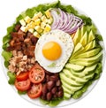 mage of Delicious-looking Cobb salad. AI-Generated.