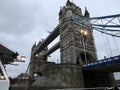 Tower Bridge on a rainy evening Royalty Free Stock Photo