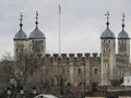 Tower of London in winter Royalty Free Stock Photo