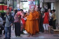 Pindapata - Monks Collecting the food from Buddhist peoples Vesak Day