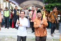 Magelang, Central Java / Indonesia - May 16, 2018 : Taking `Api Dhamma Tri Suci Waisak` Eternal Fire 2562 BE / 2018 in the etern