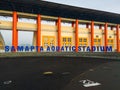 Samapta Aquatic Stadium is one of building in Samapta Sport Center which is usually used for water sports Royalty Free Stock Photo