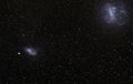 The Magellanic Clouds. Two irregular dwarf galaxies in the southern celestial hemisphere.