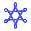 Magen David blue Israel star Royalty Free Stock Photo