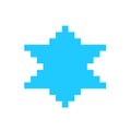 Magen david star israel symbol symbol sign pixel