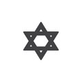 Magen david star vector icon