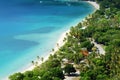 Idyllic tropical beach at Magens bay, St. Thomas USVI, close-up view Royalty Free Stock Photo