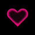 Magenta Abstract Heart Sign with Grain Texture