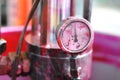 MAGENTA barometer for printing jar at typography_02 Royalty Free Stock Photo