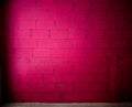 Magenta color brick wall background