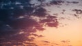 Magenta dramatic sunset sky as background. Illuminated clouds making atmospheric mood Royalty Free Stock Photo