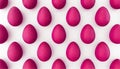 Magenta egg-shaped banner, pink Easter eggs