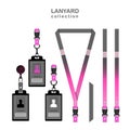 Magenta Elegant Lanyard Template for All Company