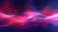 Magenta Flux: Abstract Futuristic Background with Glowing Neon Waves and Bokeh Lights