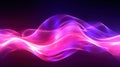 Magenta Flux: A Dynamic Futuristic Background of Glowing Neon Waves and Bokeh Lights