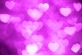 Magenta heart bokeh background photo, abstract holiday backdrop Royalty Free Stock Photo