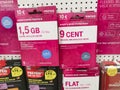 Magenta Mobil Prepaid Gift cards Royalty Free Stock Photo