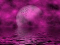 Magenta Moon & Water