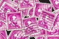 Magenta Pink Abraham Lincoln Postage Stamps