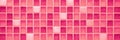 Magenta pink berry red white abstract grunge seamless glass square mosaic tile mirror wall texture background banner panorama