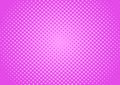 Magenta pink pop art background in retro comic style with gradient halftone dots design