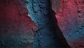 magenta pink to cornflower blue gradient color rough grunge rock texture close-up ai generated