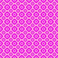 Magenta on pink two different sized squares with circles seamless repeat pattern background Royalty Free Stock Photo