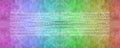 Rainbow coloured spiritual words artwork banner Royalty Free Stock Photo