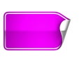 Magenta sticker or label on white Royalty Free Stock Photo