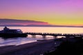 Magenta sunset pier