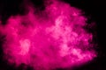 Magenta theatrical smoke on stage during a performance or show Royalty Free Stock Photo