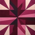 Magenta Tile Mosaic: Conceptual Painting With Geometric Symmetry