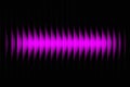 Magenta Wave Interference Ã¢â¬\' Horizontal Abstract Pattern with Symmetrical Light Peaks Royalty Free Stock Photo