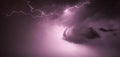 Magenta web and cloud lightning