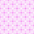 Magenta on white geometric tile oval and circle scribbly lines seamless repeat pattern background