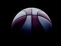 Magenta and white modern basketball ball for men or women on black background